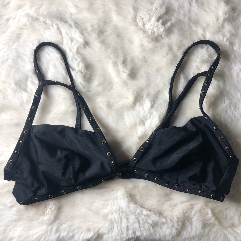 Black Swim 🏊‍♀️ Top with Studs
